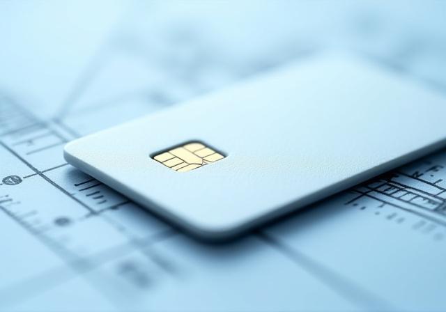 Nahaufnahme einer Hochsicherheits-Keramik-Karte für Mautsysteme